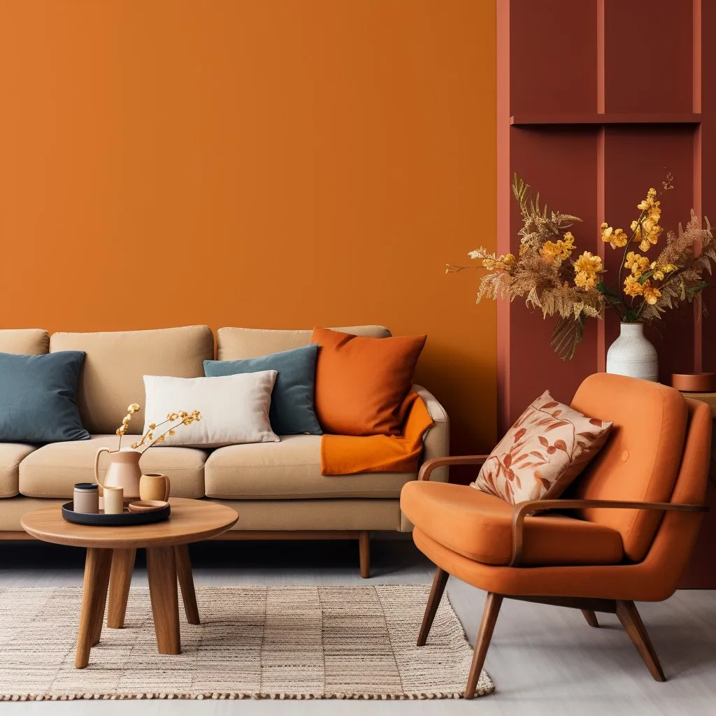 Orange, Rust and Wood Colour Combination