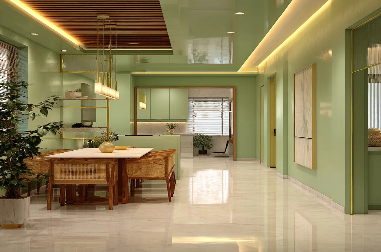 Pista Green Colour Shade in Soft Sheen Finish