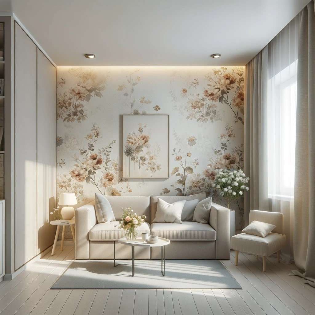 Play with Light- Tips for Selecting Wallpaper for Living Room