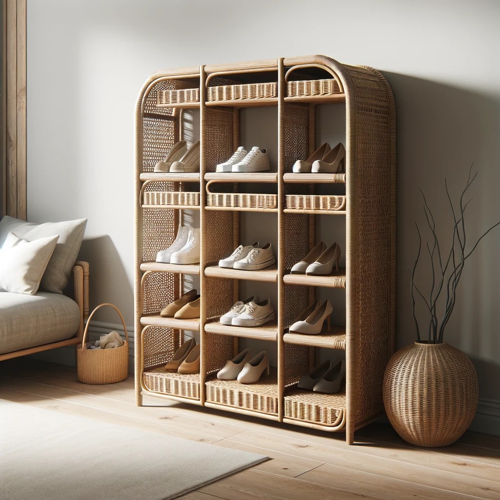 Rattan Shoe Rack Ideas