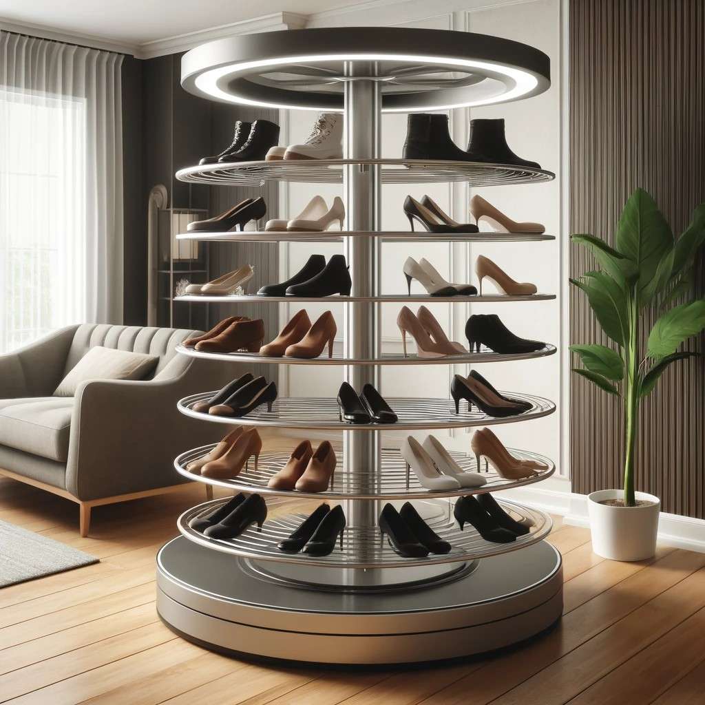Rotating Shoe Cabinet Design