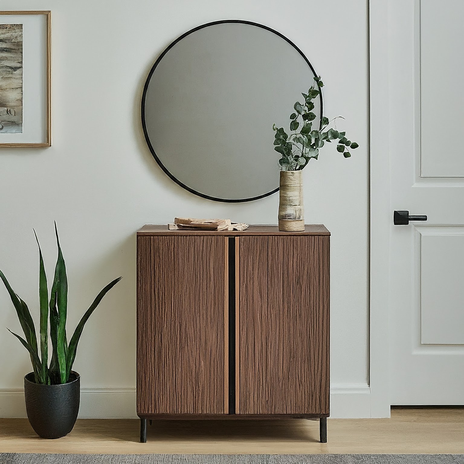 Shoes Cupboard Design and Mirror