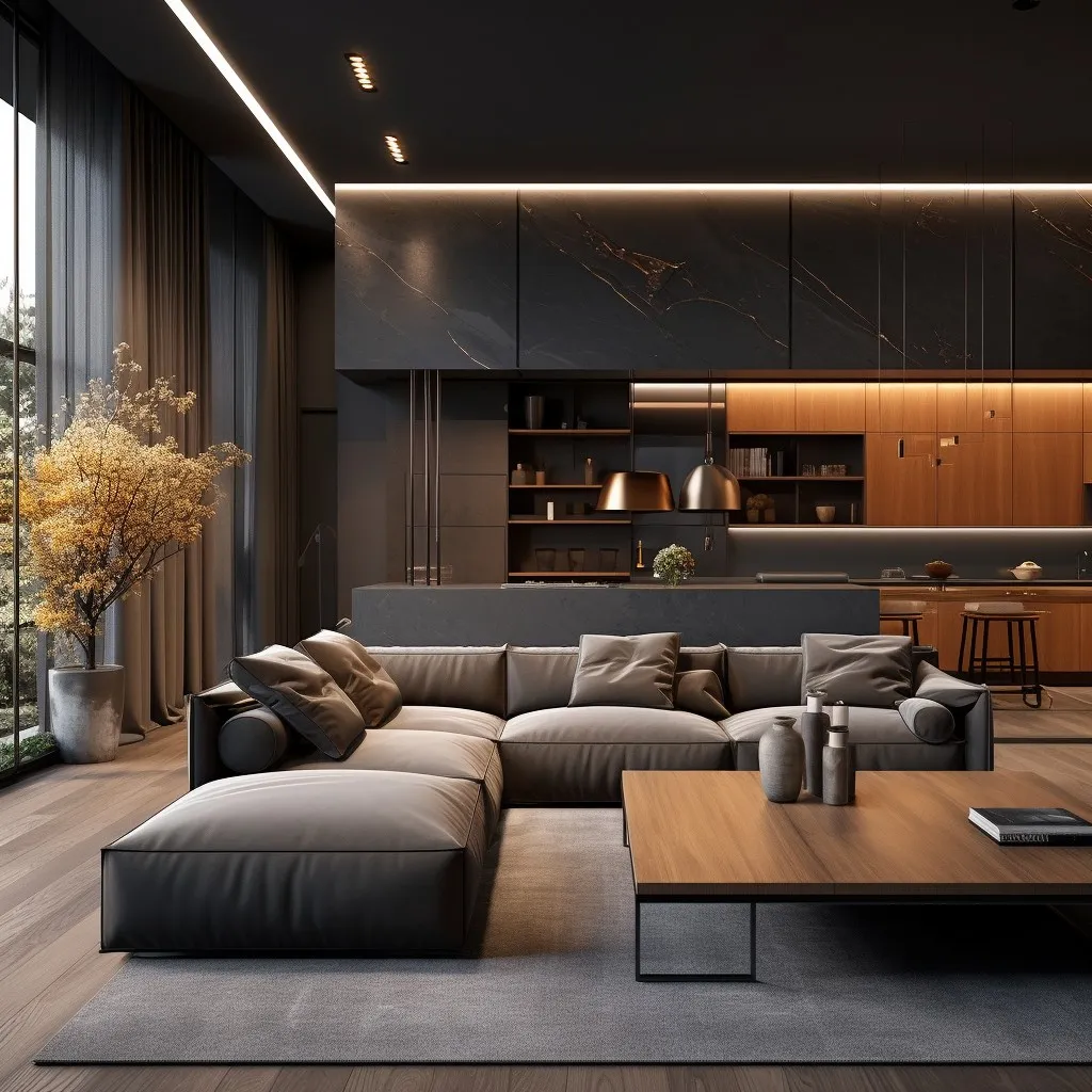 Slate Grey and Tan Brown Combination