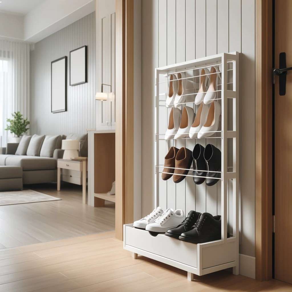 Small and Sleek - Design for Wooden Shoe Rack