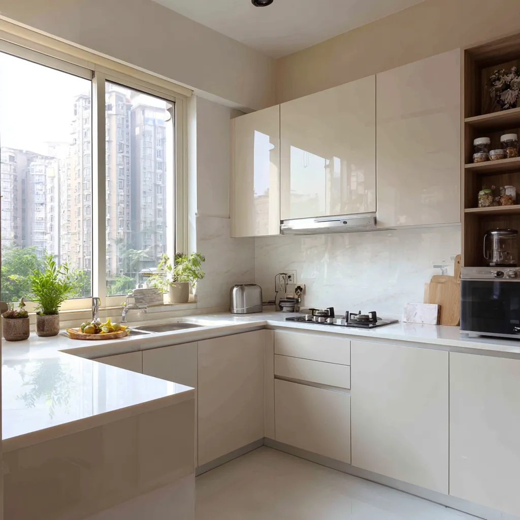 Small L-Shaped Modular Kitchen Design