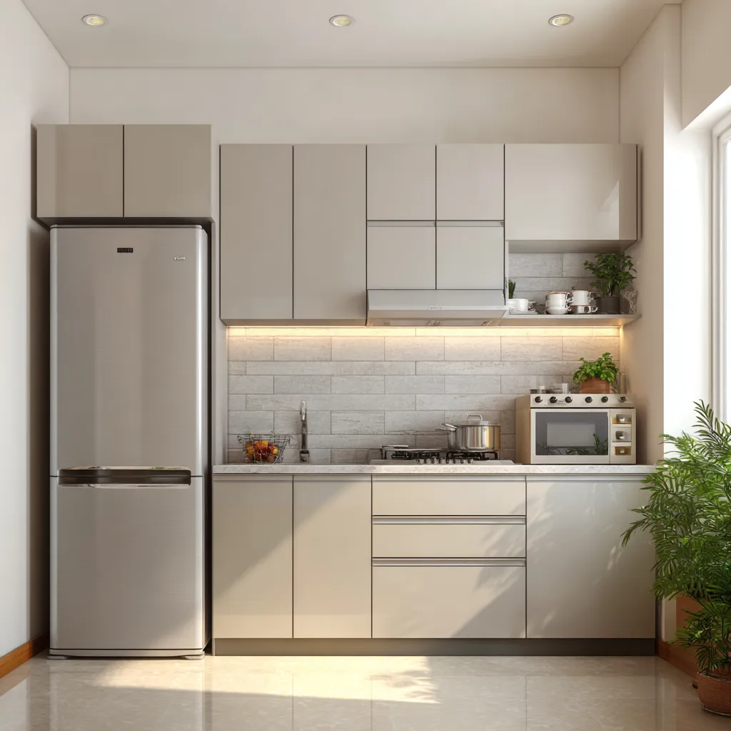 Small Straight Modular Kitchen Design