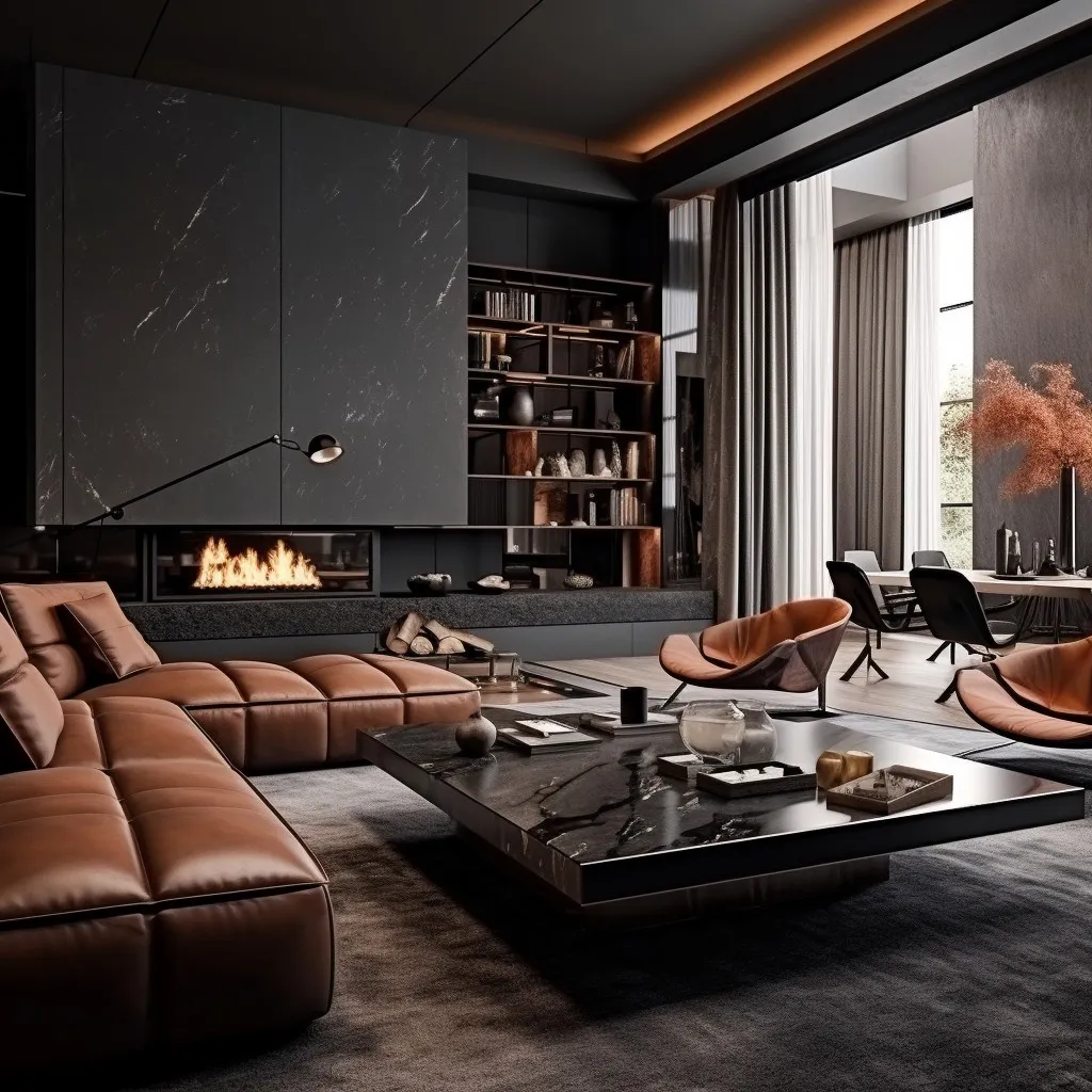 Smoky Grey and Auburn Brown Combination