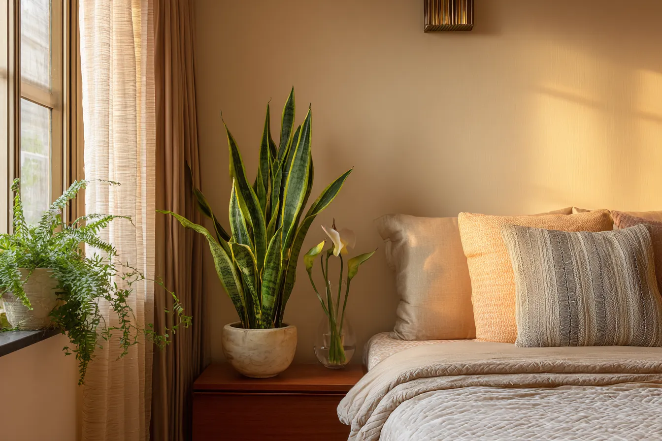 Snake Plant and Peace Lily- Best Indoor Plants for Bedroom as per Vastu