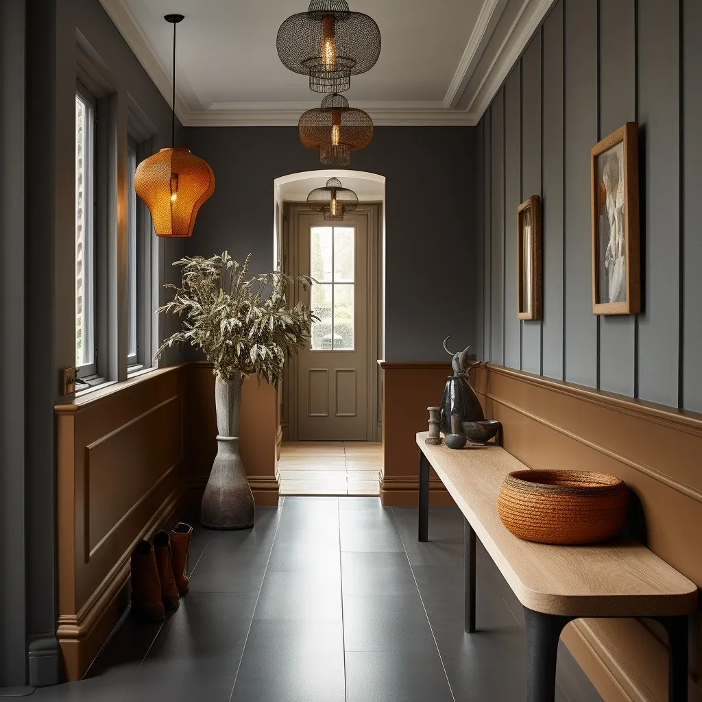Steel Grey and Caramel Brown Combination