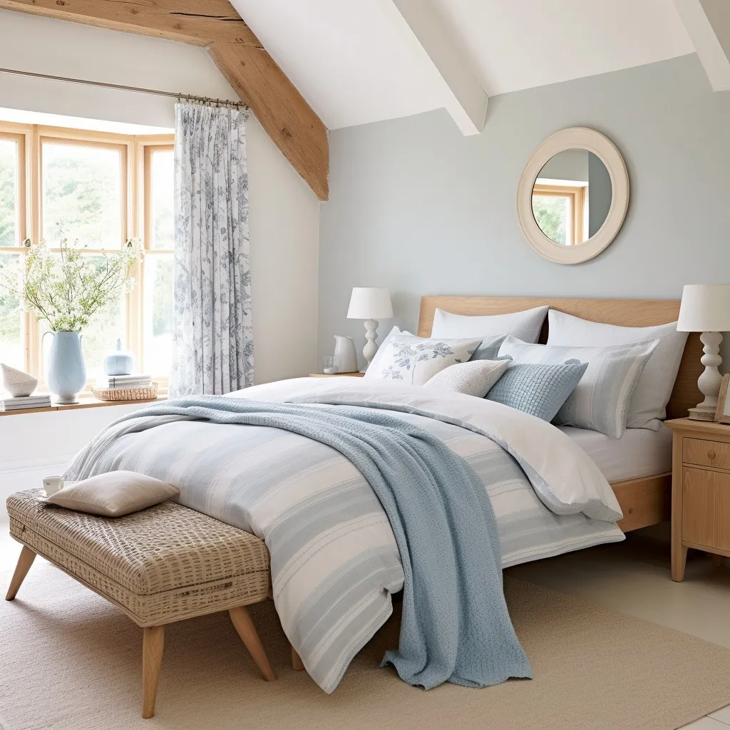 Tranquil Blue and Wood Colour Combination