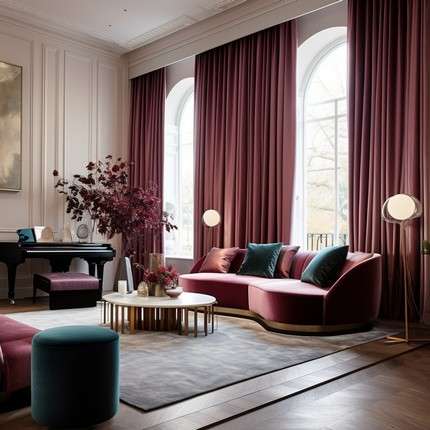 Velvet Curtains- Window Treatment Ideas for Living Room