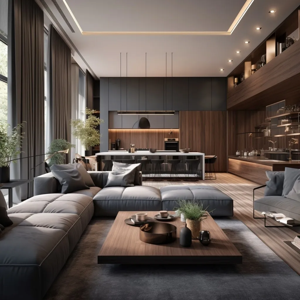 Weathered Grey and Rich Walnut Combination