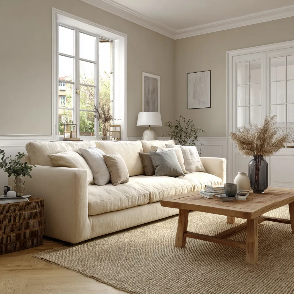 White and Beige Light Colour Combination for Walls White and Beige Light Colour Combination