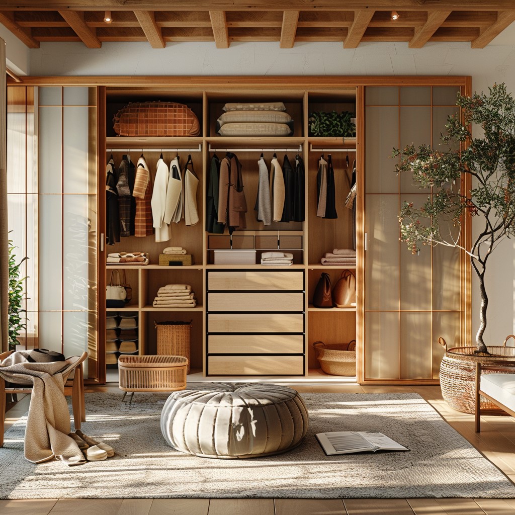 Bedroom Wardrobe Door Design in Japanese Style