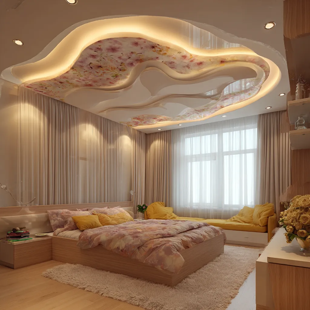 Creative POP Ceiling Design for Bedroom Creative POP Design for Bedroom