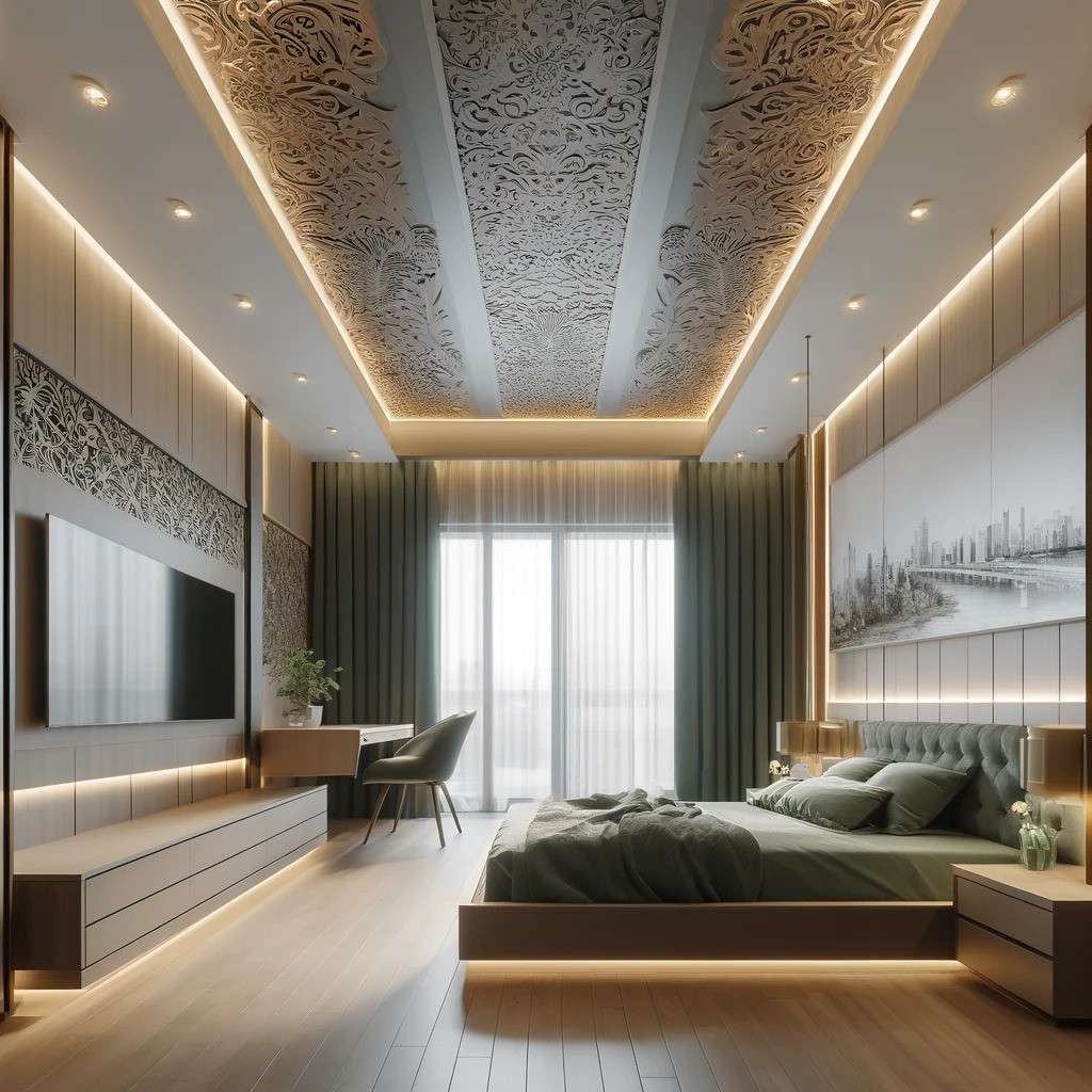 Extended Wall-to-Ceiling POP Designs