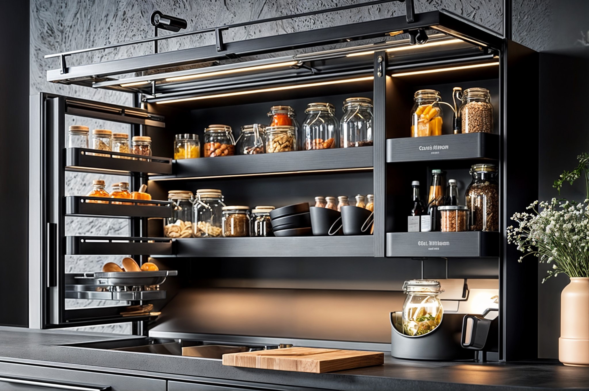 High-Tech Storage Solutions for Aluminium Kitchen