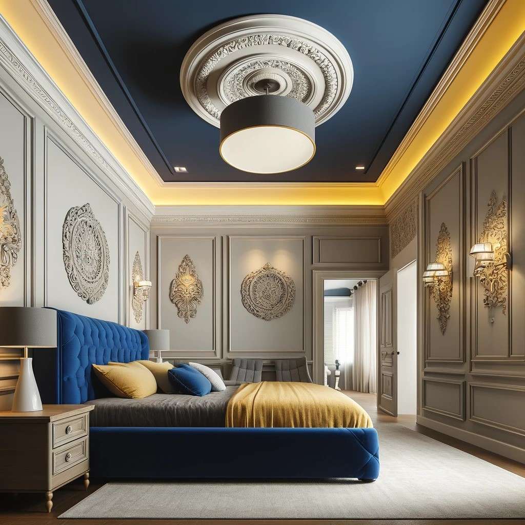 Interesting Walls or Ceilings using POP- Old House Renovation Ideas for Bedroom