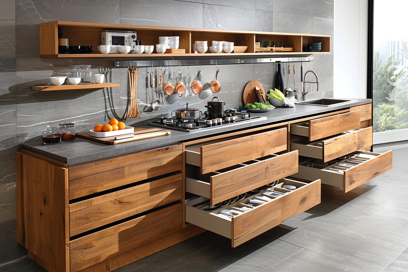 Kitchen Wooden Rack Design