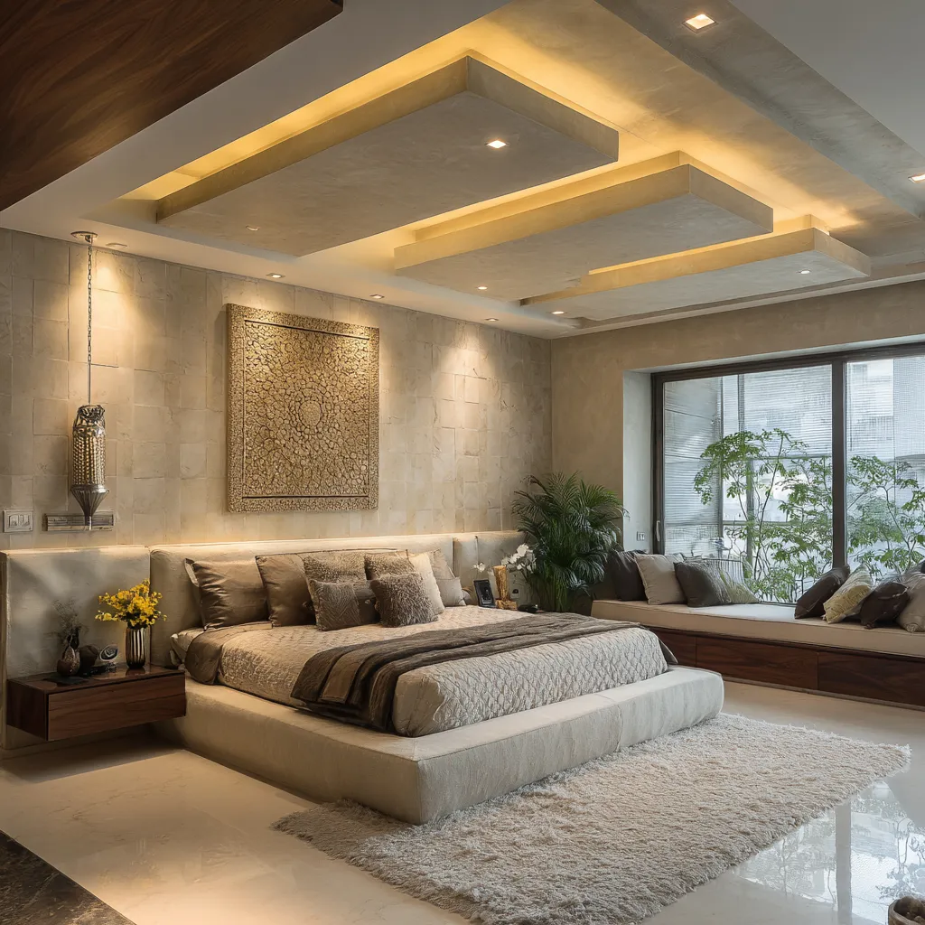 Plus-Minus POP Ceiling for Bedroom Plus-Minus POP Design for Bedroom