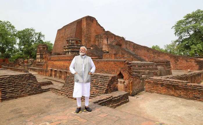 PM Modi Tours Ruins of Historical Nalanda University