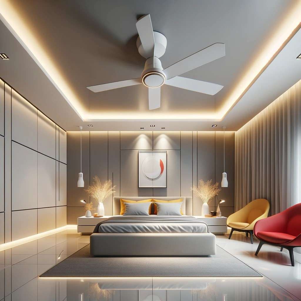 Pop Design For Bedroom With Fan