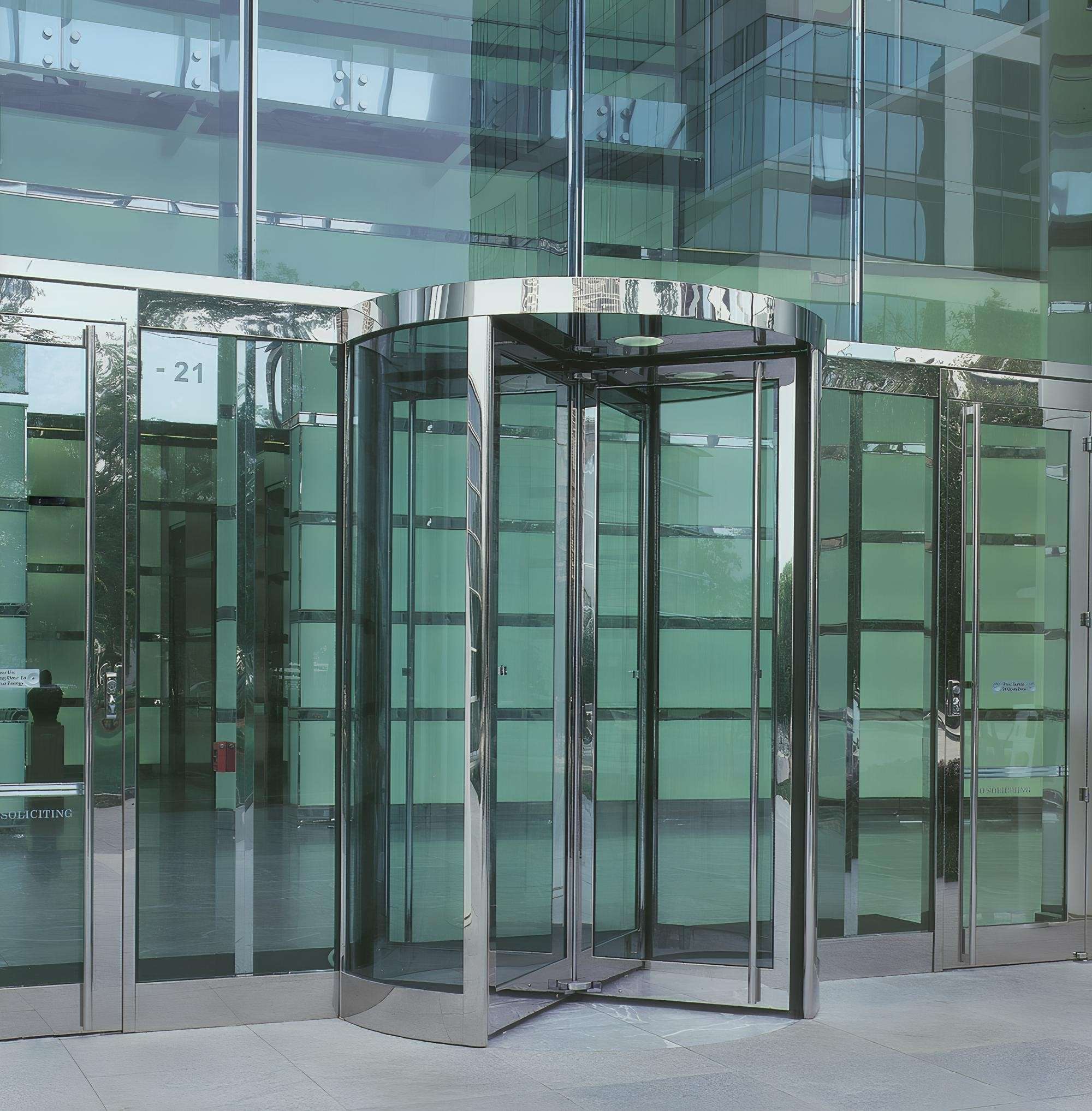 Revolving Glass Main Entrance Door Design