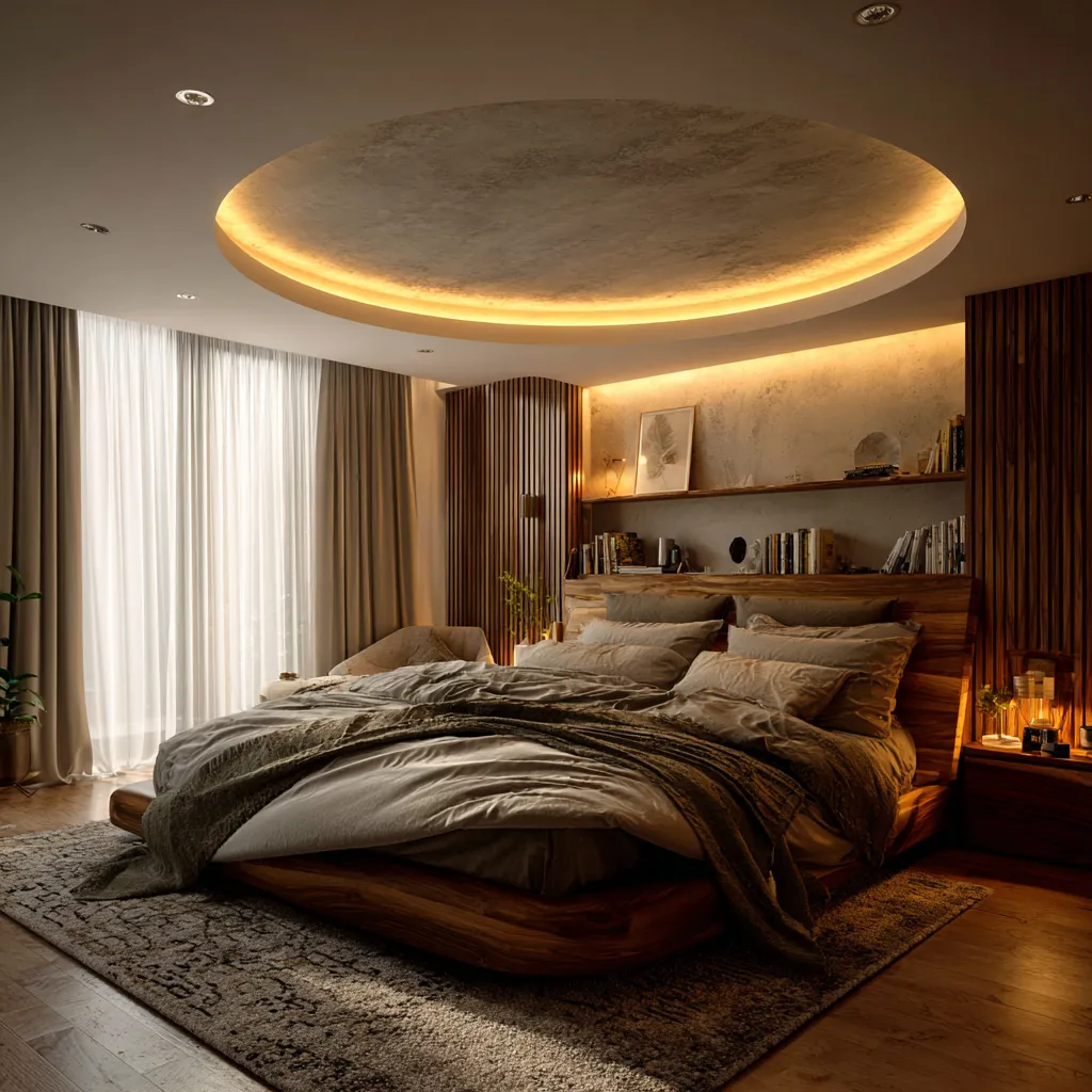 Circular POP Ceiling Design for Bedroom Round POP Design for Bedroom