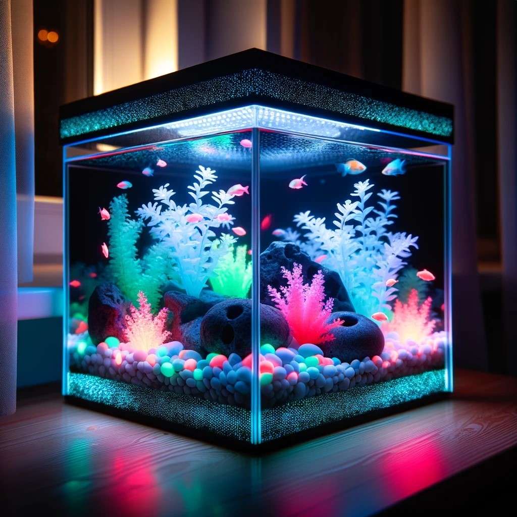 Stylish Glow-in-the-Dark Fish Tank