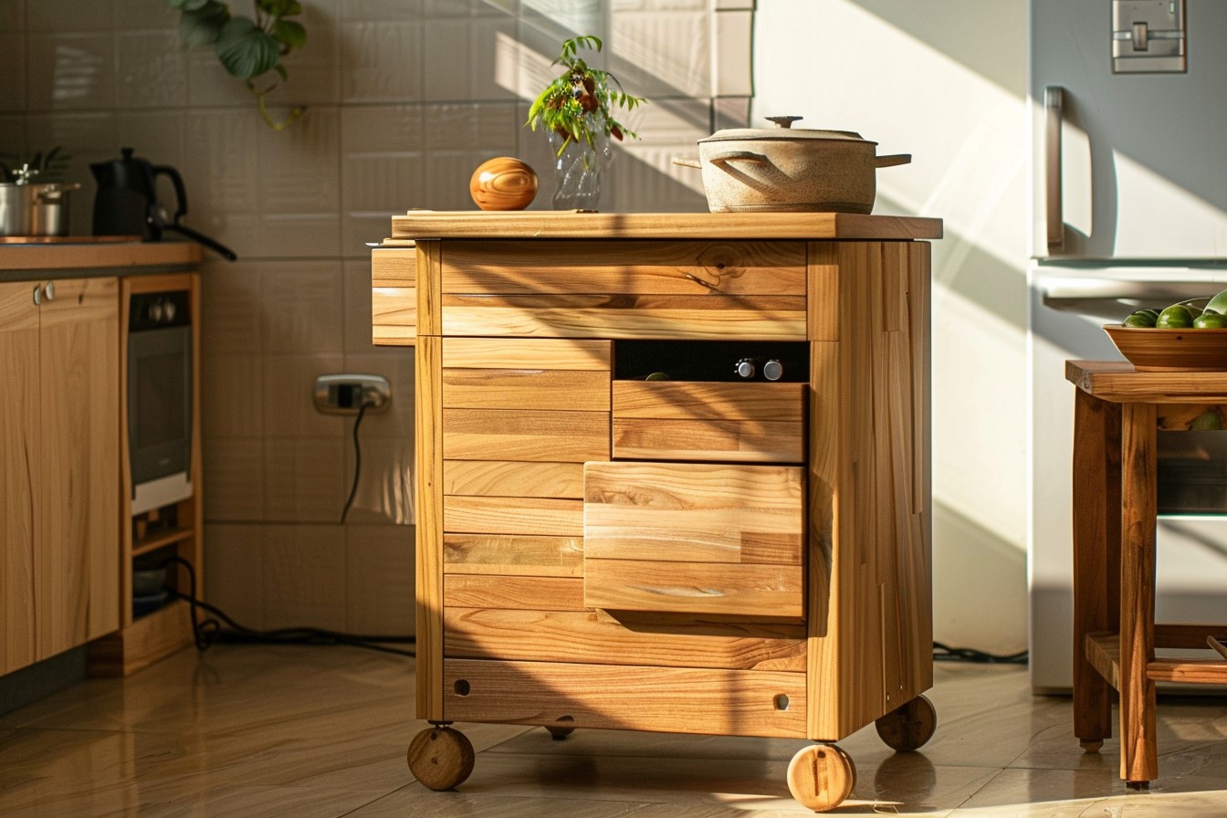 The Portable Kitchen Wooden Rack Design