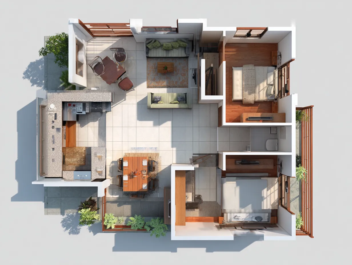 30x40 2BHK House Plan