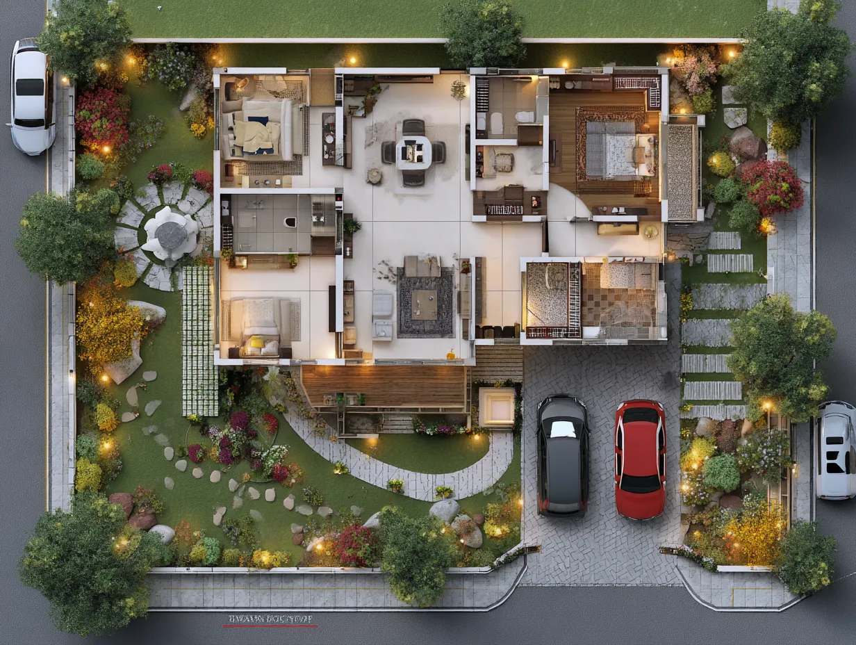 30x40 Corner House Plan