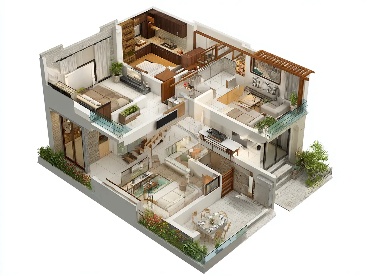 30x40 Duplex House Plan