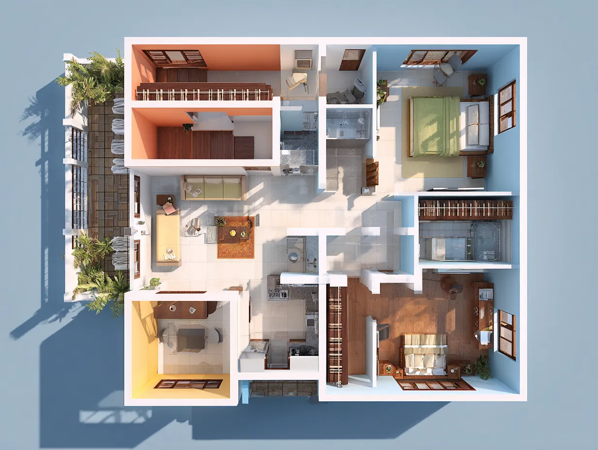 30x40 East Facing House Vastu Plan