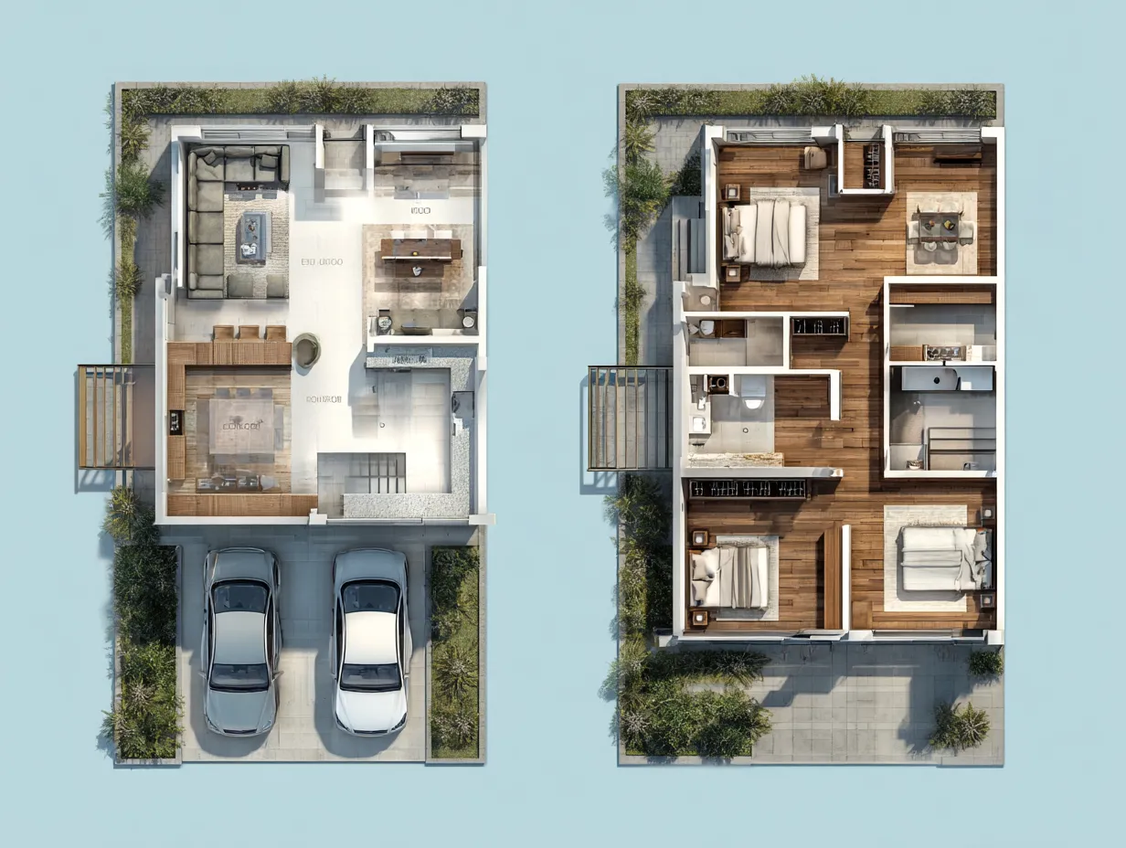 30x40 G+1 Floor House Plan