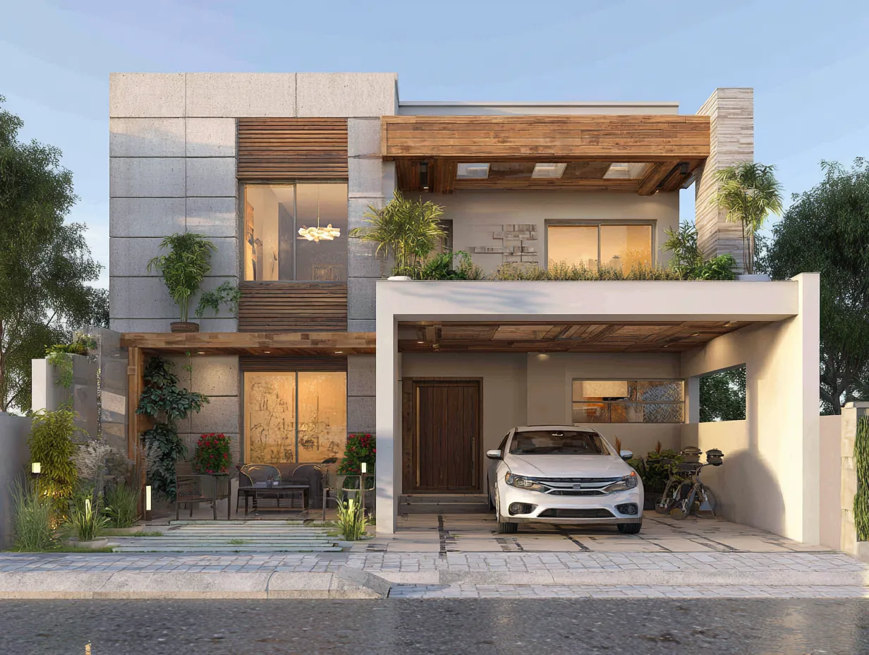 30x40 House Plan with Car Parking