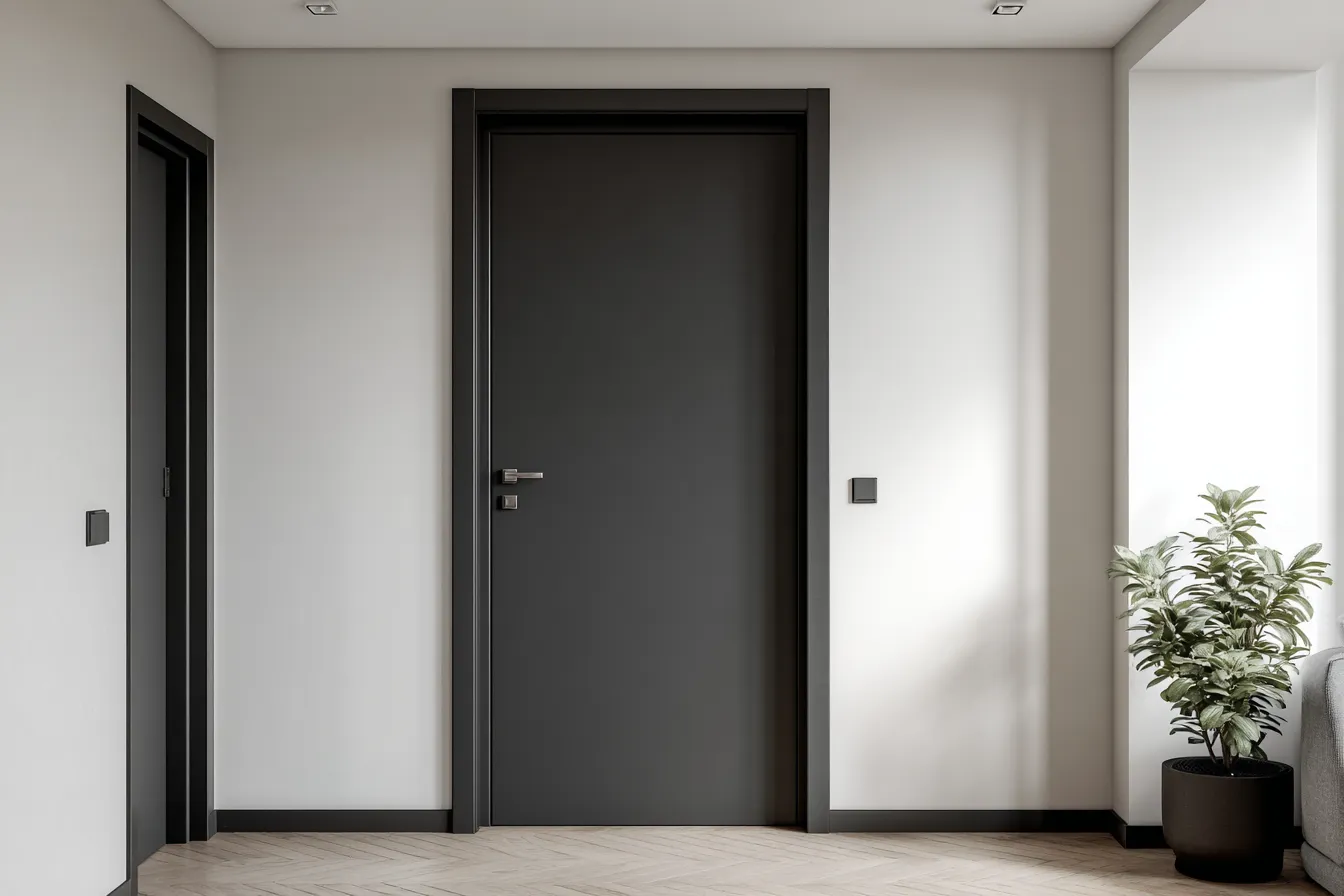 Bold, High-contrast Main Door Colour Ideas