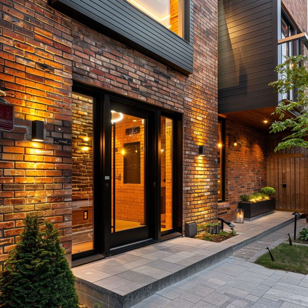 Classic Brick Front Wall Design for House