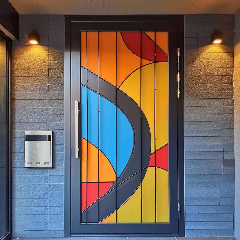 Colourful Safety Door Design