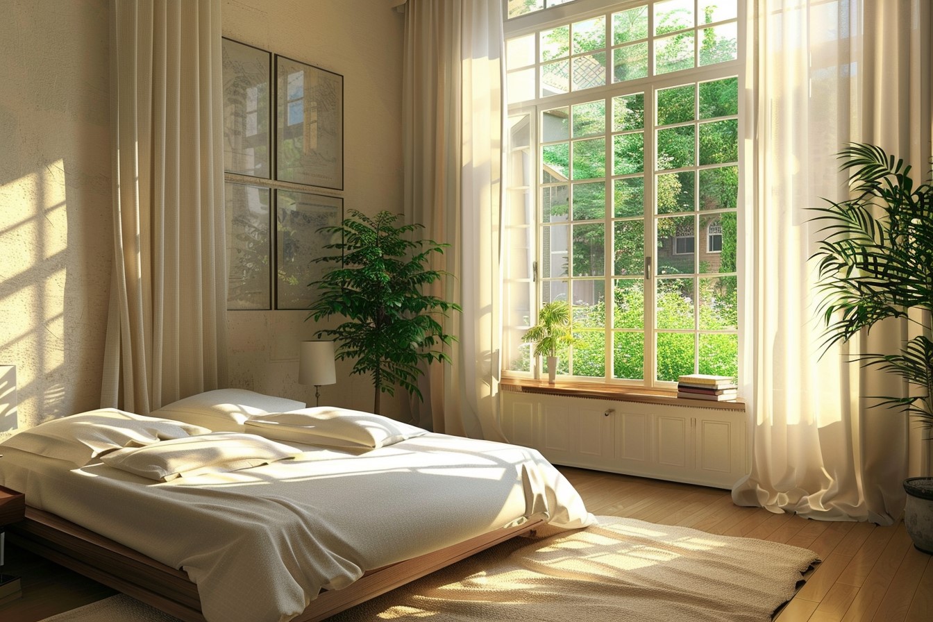 Curtains- Simple Bedroom Design Inspiration at Low Cost