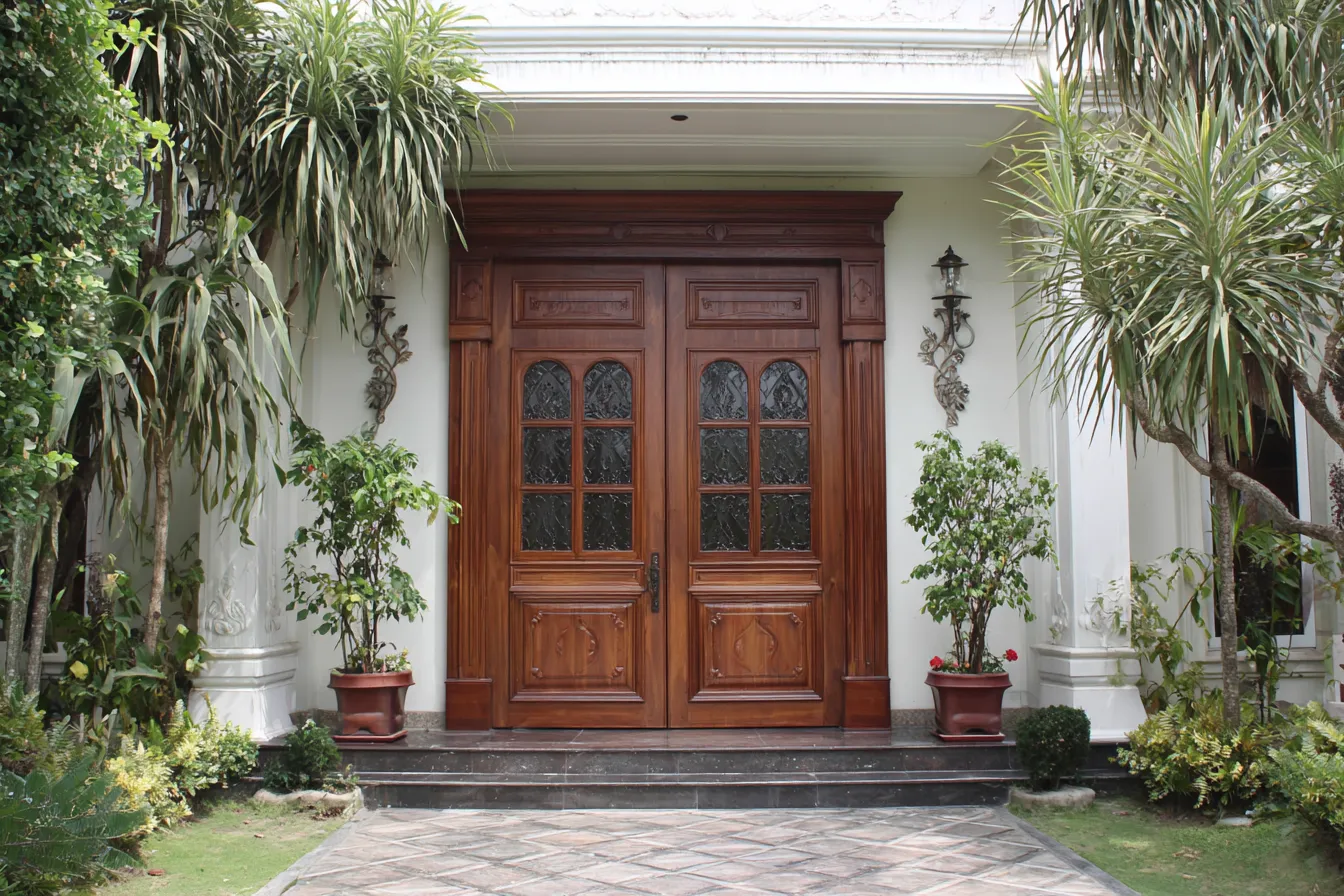 Double Door Design for Home Entrance