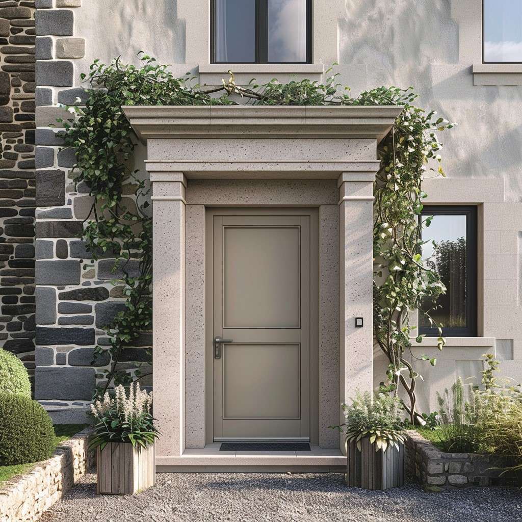 Elegant White And Cream Door Colour Combination