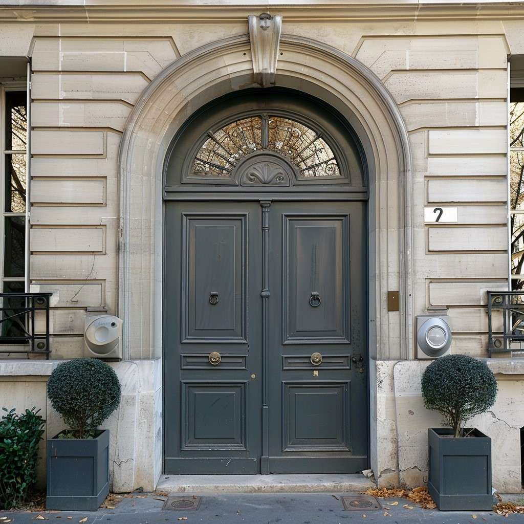 French-Styled Double Door Round Design