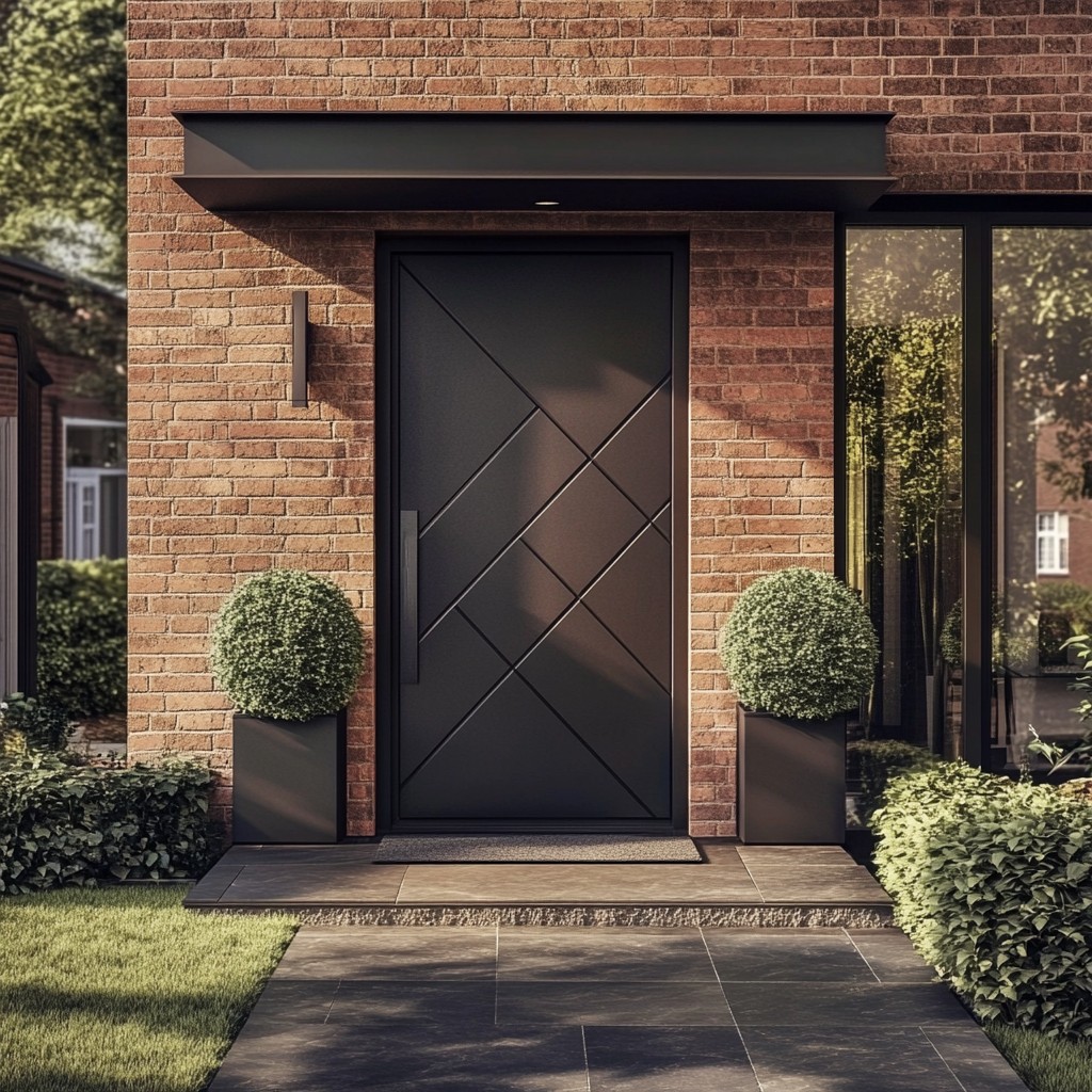 Geometric Panelled Front Door Design