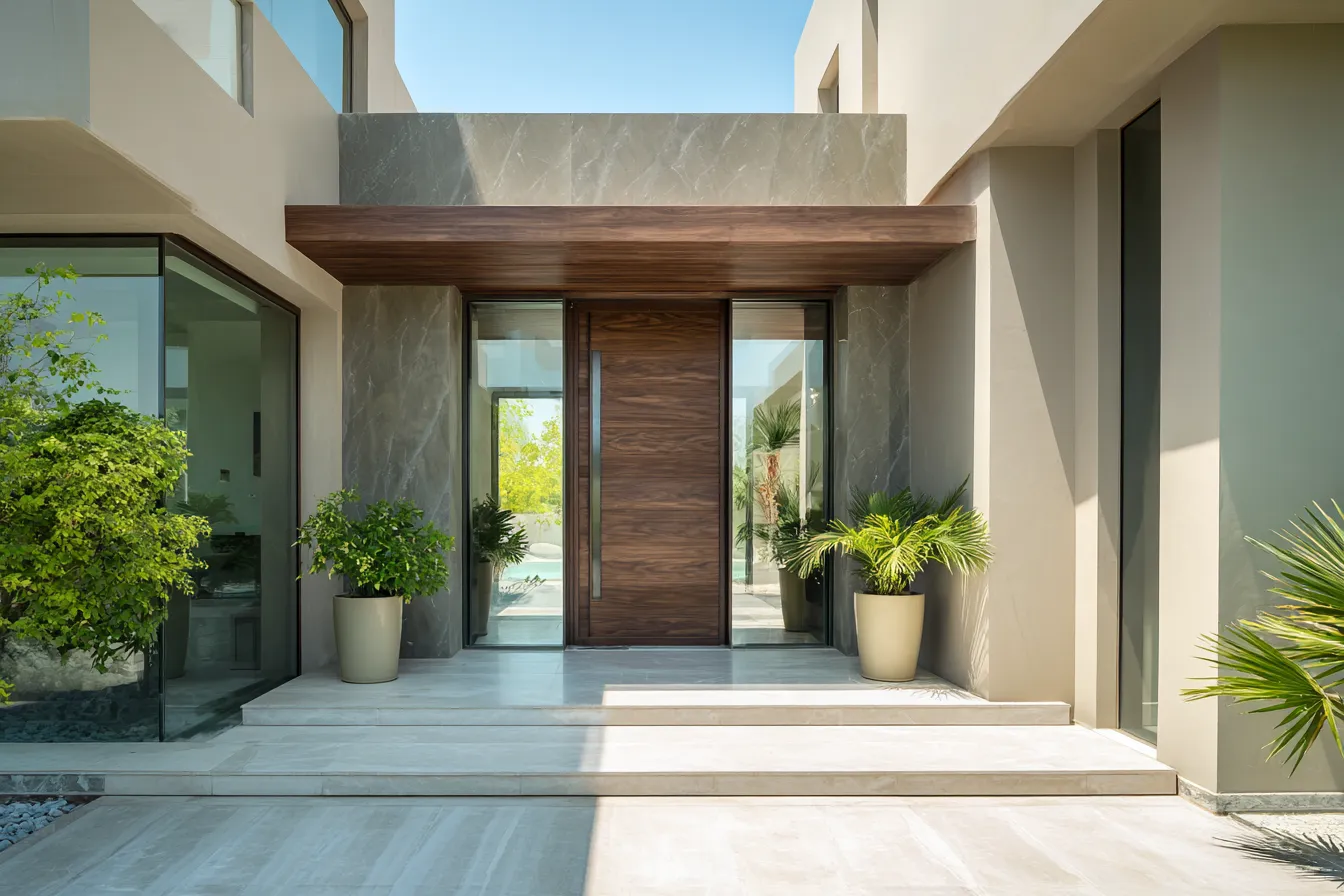 Glass and Hybrid Main Door Design for Home