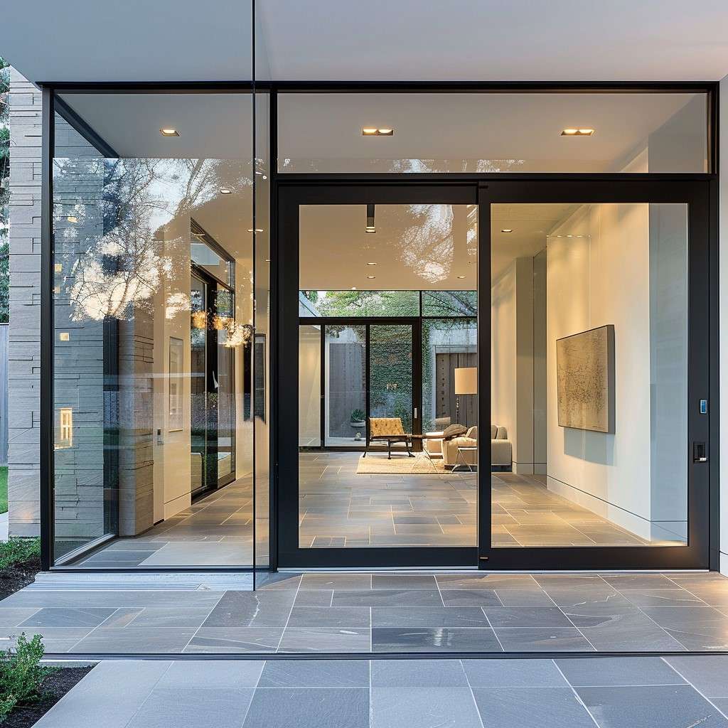 Glass-Themed Outside Wall