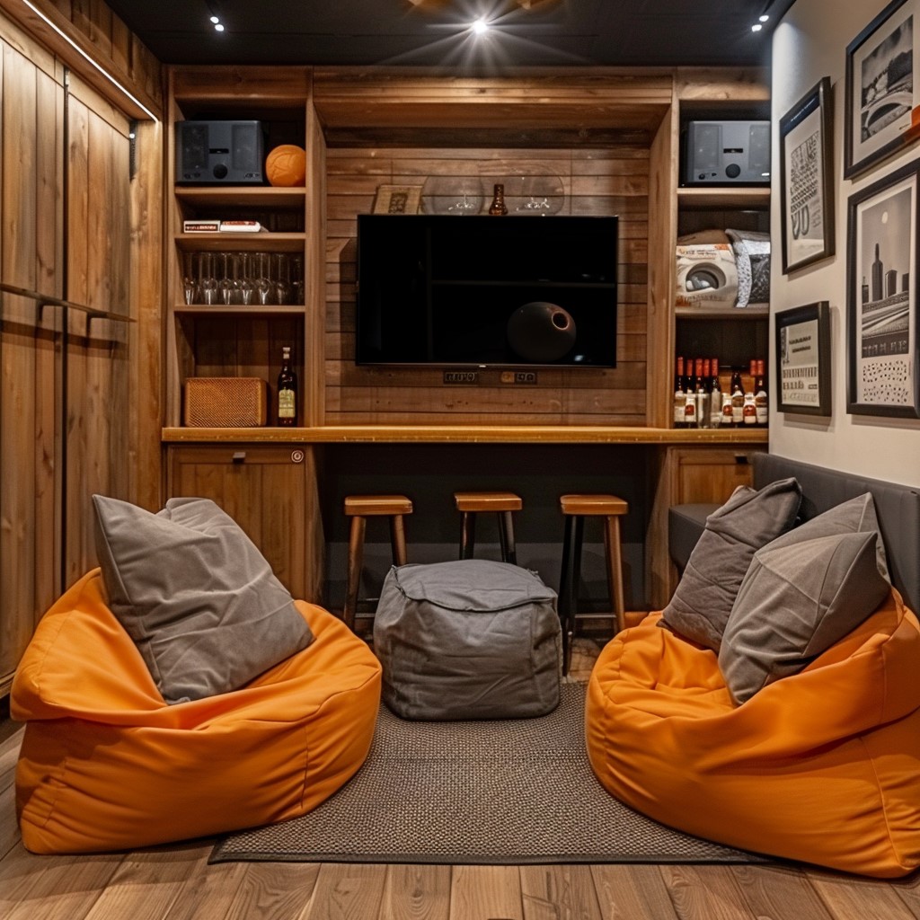 Home Pub Ideas with Bean Bags