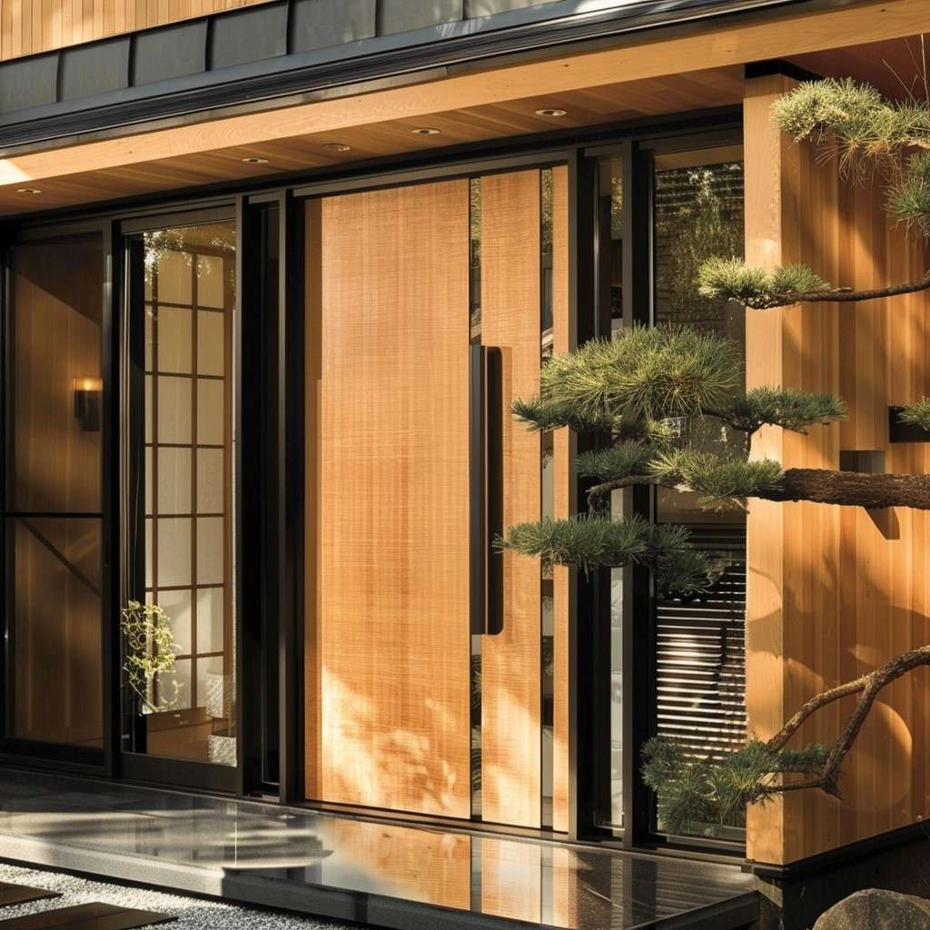 Japanese-Inspired Main Door Design