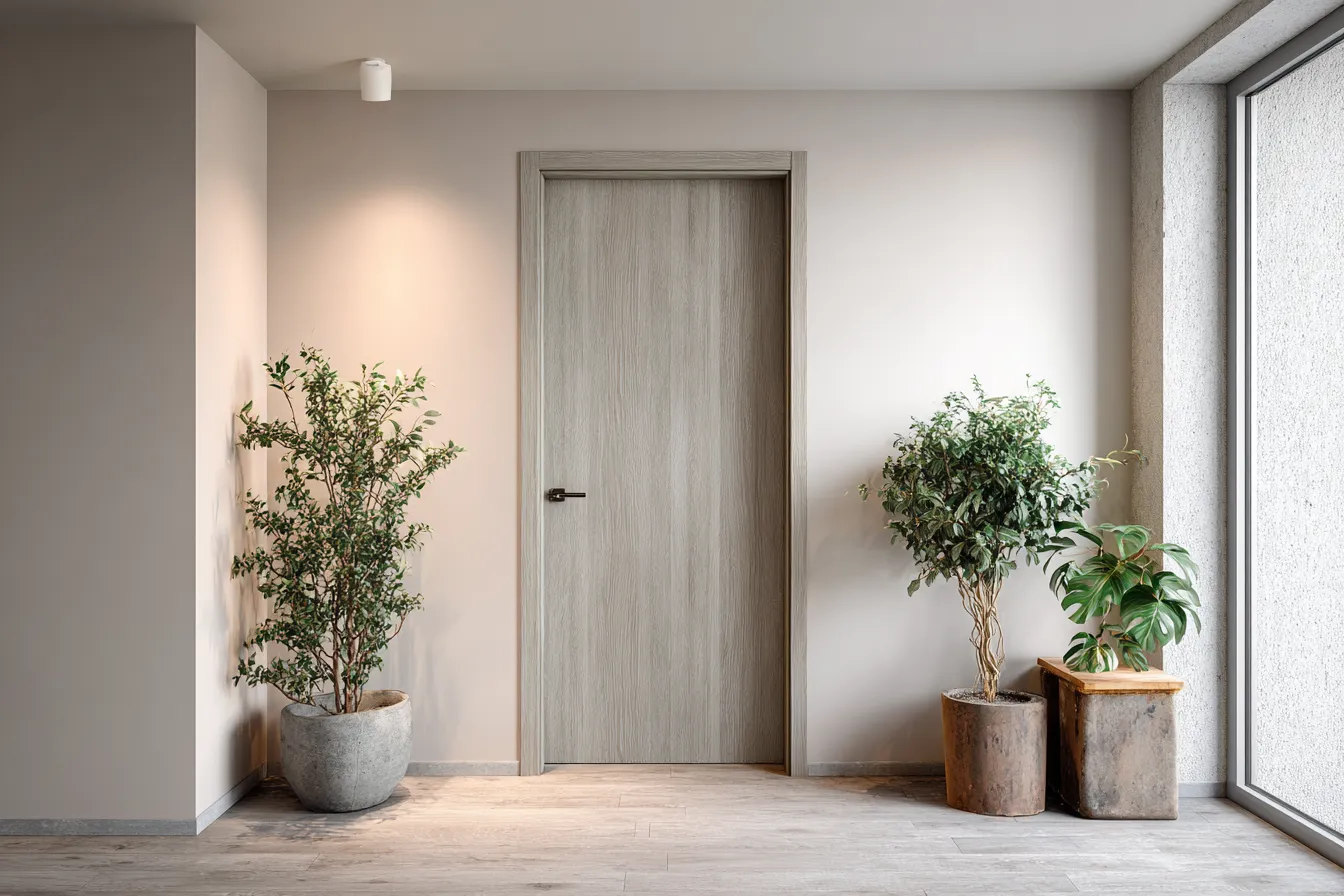 Laminate and Flush Main Door Design for Home