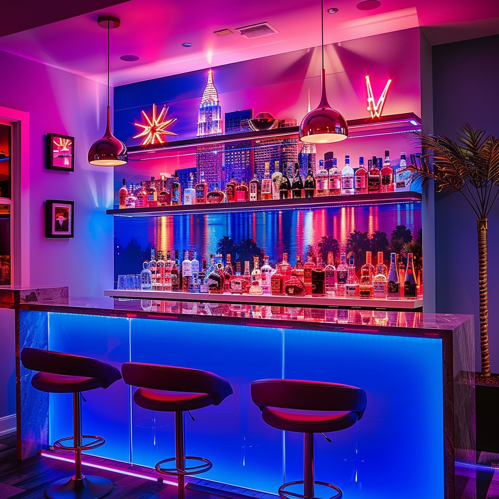 Las Vegas Style Home Bar Ideas